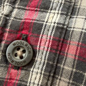 Woolrich Red and Gray Plaid Casual Button Down Shirt